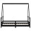 Berkfield Kids Bed Frame Black 80x160 cm Solid Wood Pine 4