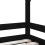 Berkfield Kids Bed Frame Black 80x160 cm Solid Wood Pine 6