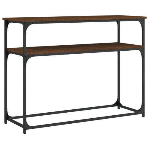 Berkfield Console Table Brown Oak 100x35.5x75 cm Engineered Wood 1