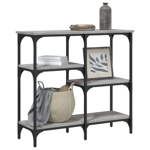 Berkfield Console Table Grey Sonoma 80x29x75 cm Engineered Wood 2
