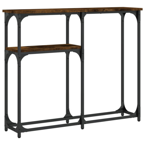 Berkfield Console Table Smoked Oak 90x22.5x75 cm Engineered Wood 1
