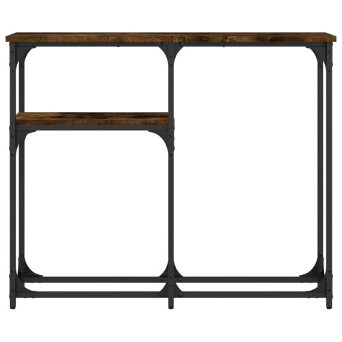 Berkfield Console Table Smoked Oak 90x22.5x75 cm Engineered Wood 2