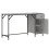 Berkfield Computer Desk Grey Sonoma 131x48x75 cm Engineered Wood 8