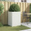 Berkfield Planter White 52x48x75 cm Steel 3