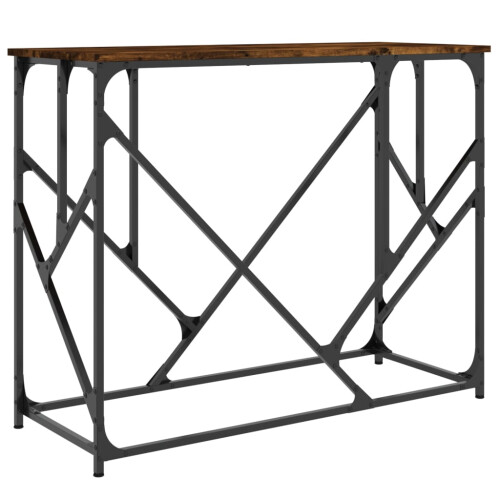 Berkfield Console Table Smoked Oak 100x40x80 cm Engineered Wood 1
