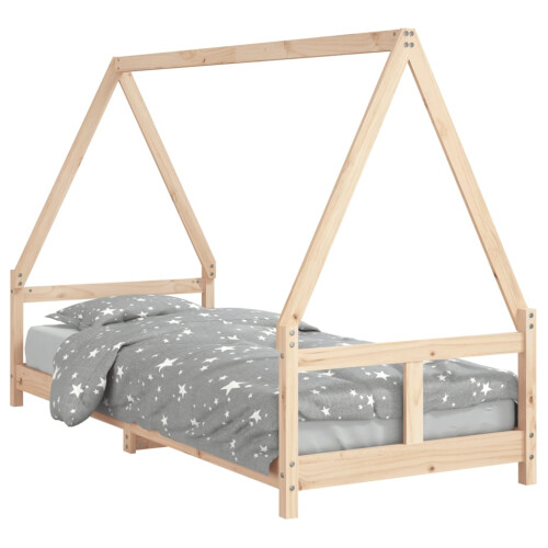 Berkfield Kids Bed Frame 80x200 cm Solid Wood Pine 1