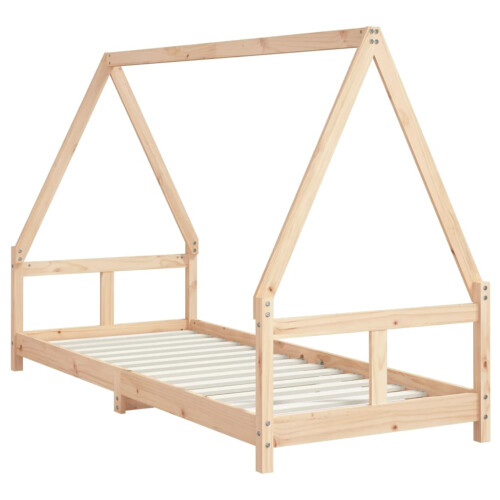 Berkfield Kids Bed Frame 80x200 cm Solid Wood Pine 2