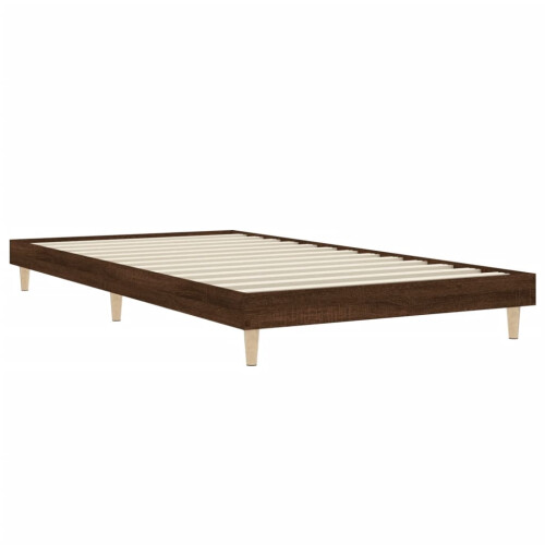 Berkfield Bed Frame without Mattress Brown Oak 90x200 cm Engineered Wood 2