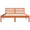Berkfield Bed Frame without Mattress Wax Brown 120x190 cm Small Double Solid Wood Pine 4