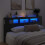 Berkfield LED Headboard Black 200 cm Engineered Wood 4