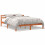 Berkfield Bed Frame without Mattress Wax Brown 200x200 cm Solid Wood Pine 2