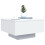 Berkfield Coffee Table with LED Lights White 55x55x31 cm 6