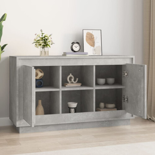 Berkfield Sideboard Concrete Grey 102x35x60 cm Engineered Wood 2