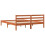 Berkfield Bed Frame without Mattress Wax Brown 200x200 cm Solid Wood Pine 6