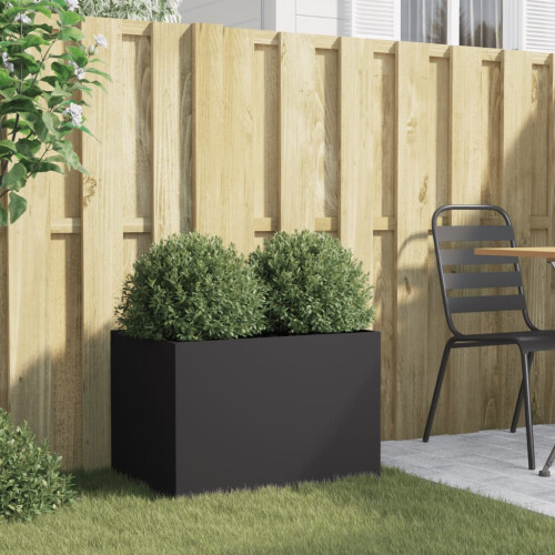 Berkfield Planter Black 62x40x39 cm Steel 2