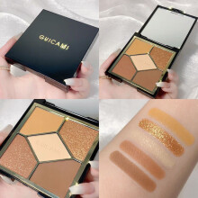 5 Color Cool Toned Eyeshadow Palette with Pearl Matte Finish, Long Lasting Multi Use Blush and Highlighter (2)