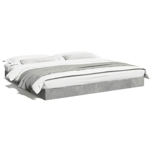 Berkfield Bed Frame without Mattress Concrete Grey 180x200 cm 1