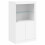 Berkfield Side Cabinet with LED Lights White Engineered Wood 3