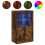Berkfield Side Cabinet with LED Lights Smoked Oak Engineered Wood 2
