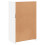 Berkfield Side Cabinet with LED Lights White Engineered Wood 9