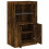 Berkfield Side Cabinet with LED Lights Smoked Oak Engineered Wood 6