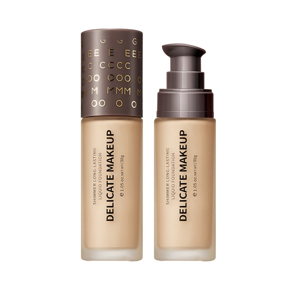 Liquid Foundation Full Coverage 30ml, Longwear Oil Control Formula for Oily Skin Natural Finish