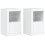 Berkfield Side Cabinets with LED Lights 2 pcs White Engineered Wood 2