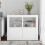 Berkfield Side Cabinets with LED Lights 2 pcs White Engineered Wood 3