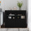 Berkfield Side Cabinets with LED Lights 2 pcs Black Engineered Wood 3