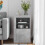 Berkfield Side Cabinet with LED Lights Concrete Grey Engineered Wood 3