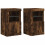 Berkfield Side Cabinets with LED Lights 2 pcs Smoked Oak Engineered Wood 2