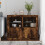 Berkfield Side Cabinets with LED Lights 2 pcs Smoked Oak Engineered Wood 3