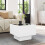 Berkfield Side Table with LED White 40x40x30 cm Engineered Wood 4