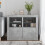 Berkfield Side Cabinets with LED Lights 2 pcs Concrete Grey Engineered Wood 3