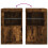 Berkfield Side Cabinets with LED Lights 2 pcs Smoked Oak Engineered Wood 11
