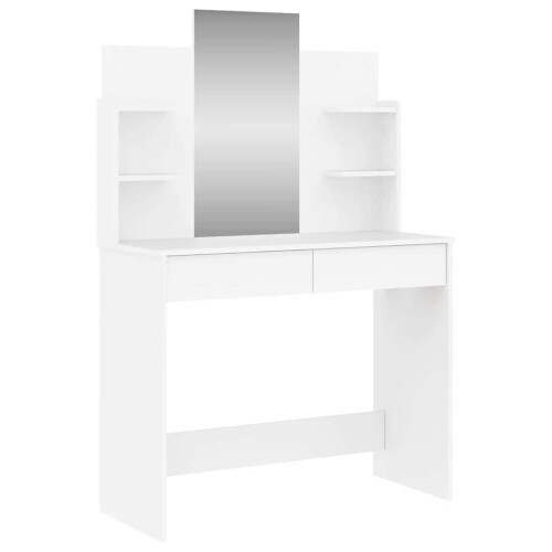 Berkfield Dressing Table with Mirror White 96x39x142 cm 1