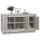 Berkfield Sideboard Concrete Grey 102x35x55 cm Engineered Wood 4