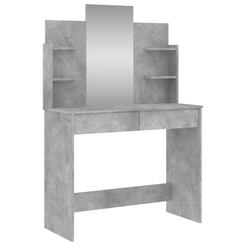 Berkfield Dressing Table with Mirror Concrete Grey 96x39x142 cm 1