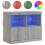 Berkfield Sideboard with LED Lights Grey Sonoma 81x37x67 cm 2
