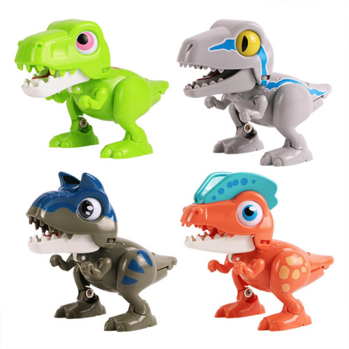 4PCS Mini Dinosaur Figures Set, Multicolor Transformable Desk Ornaments for Home and Office Decor 1