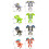 4PCS Mini Dinosaur Figures Set, Multicolor Transformable Desk Ornaments for Home and Office Decor 5