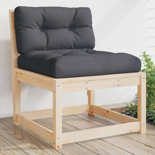 Berkfield Garden Sofas with Cushions 2pcs Solid Wood Pine 2