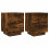Berkfield Bedside Cabinets with LED Lights 2 pcs Smoked Oak Engineered Wood 2
