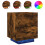 Berkfield Bedside Cabinets with LED Lights 2 pcs Smoked Oak Engineered Wood 5