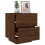 Berkfield Bedside Cabinet with LED Lights Brown Oak Engineered Wood 5