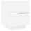 Berkfield Bedside Cabinet with LED Lights White Engineered Wood 3