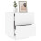 Berkfield Bedside Cabinet with LED Lights White Engineered Wood 5