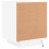Berkfield Bedside Cabinet with LED Lights White Engineered Wood 9
