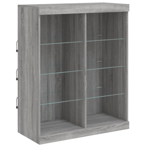 Berkfield Sideboard with LED Lights Grey Sonoma 81x37x100 cm 2
