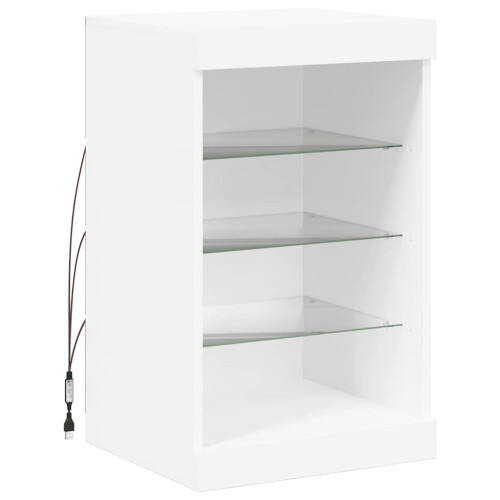 Berkfield Sideboard with LED Lights White 41x37x67 cm 2